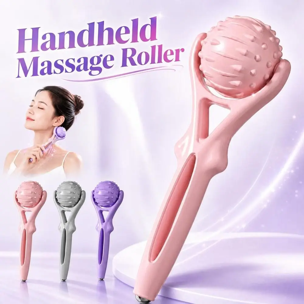 Ergonomic Handheld Massage Roller Portable Multipurpose Trigger Point Massager Lightweight Smooth Muscle Relief Roller Home-Use