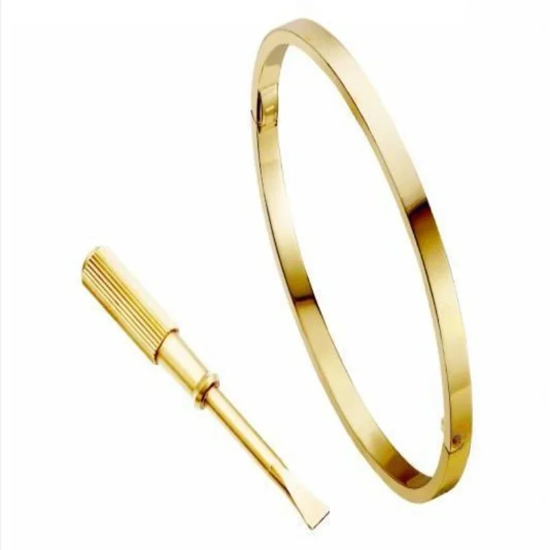 

Gold Love-Style Plain Bangle with Screwdriver