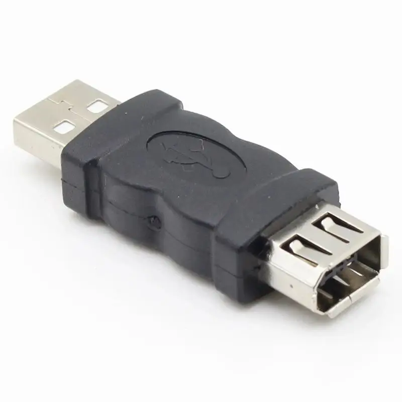 1pcs black 6 Pin Female Firewire IEEE 1394 to USB Male Adaptor Convertor