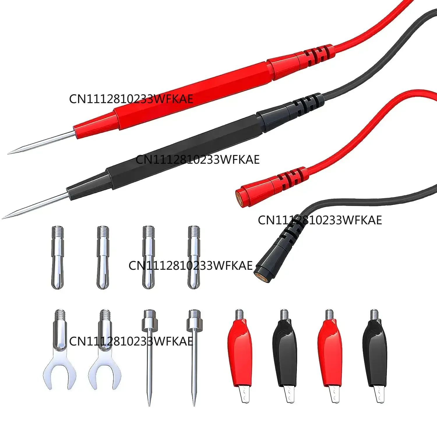 16PCS Multimeter Test Leads Kit Replacement Test Wire Set + Alligator Clips Banana Plugs Test Probes Banana Plugs for Multimeter