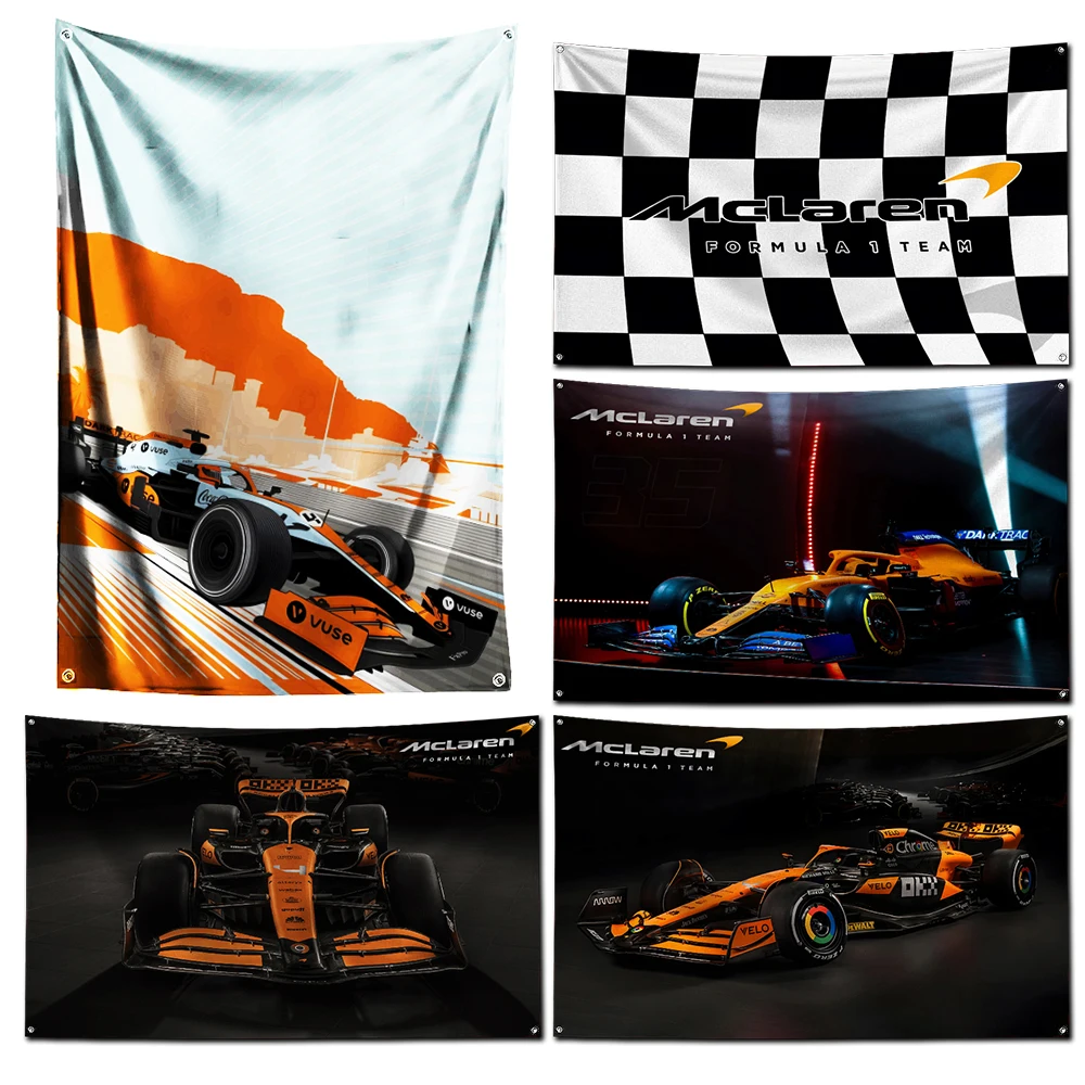 3x5 Ft F1 Racing Flag Polyester Digital Printing Banner for Garage Wall Art Out Door Decoration With Brass Grommets M-mcLarens