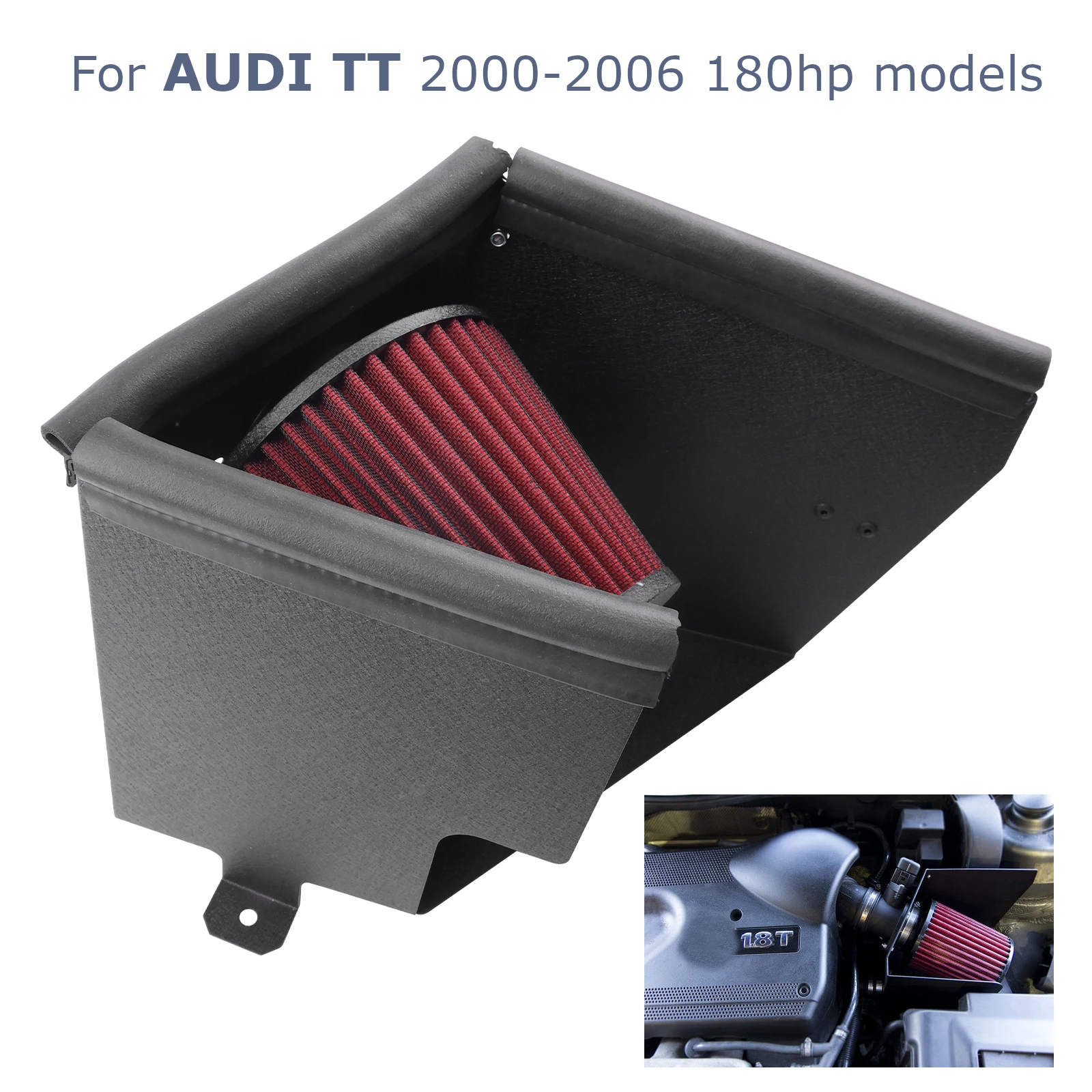 

Cold Air Intake Kit For Turbo MK4 1.8T For AUDI 00-06 TT 1.8T 180hp For VOLKSWAGEN 00-05 Golf/Jetta 1.8T