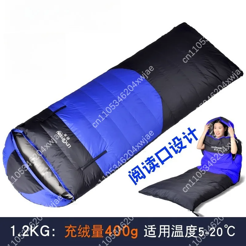 Adult Goose Down Sleeping Bag Minus 30 Degree Extreme Cold Winter Camping Lightweight Warm Thick Outdoor Anti Insect