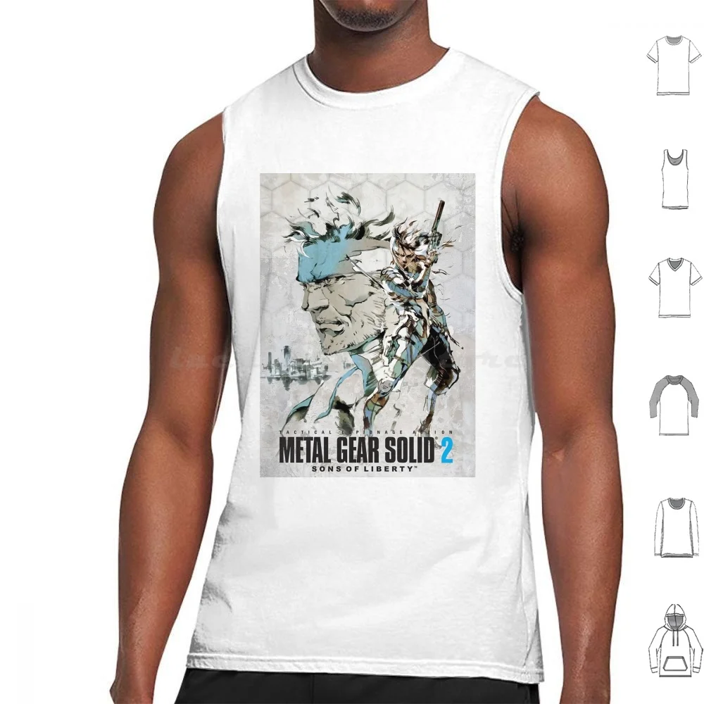 Metal Gear Solid 2 Design Tank Tops Print Cotton Snake Metal Gear Solid Solid Snake Metal Gear Big Kojima Metal Gear