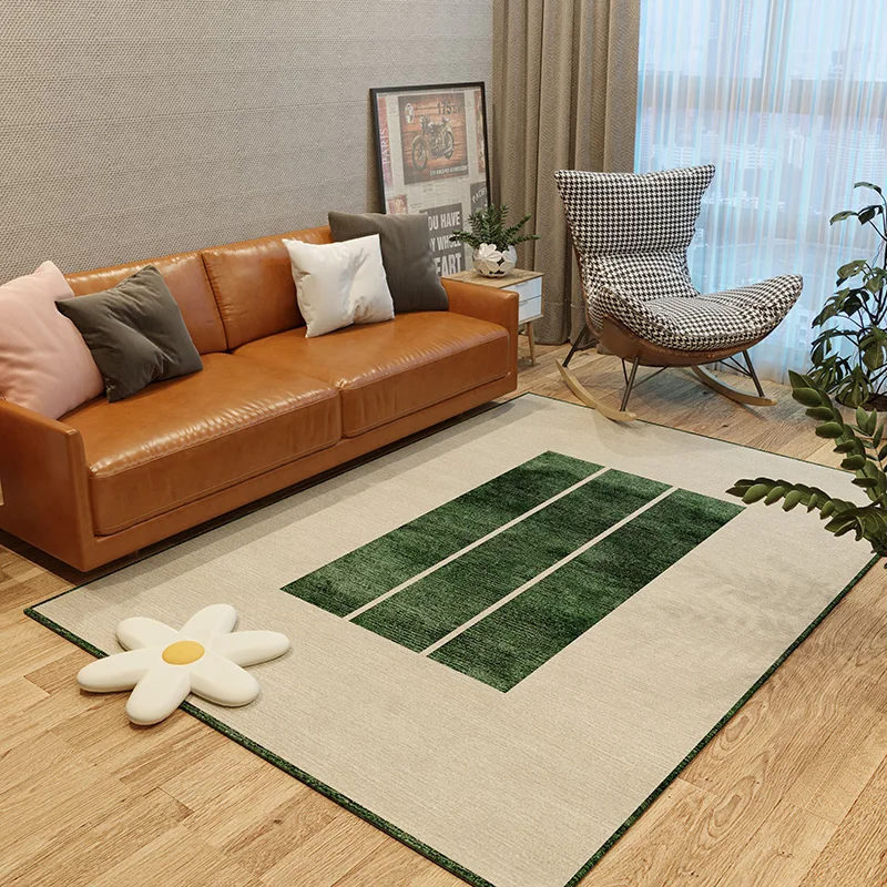 

Art Irregular Green Carpet Comfortable Soft Bedroom Rug Large Area Living Room Carpets Home Decoration Aesthetics Balcony Rugs