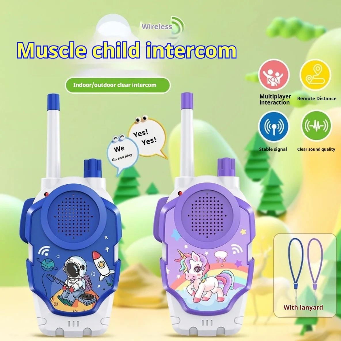 2PCS Walkie-Talkie, Children's Toys, Wireless Walkie-Talkie, Parent-Child Interaction, Friend Interaction, Intercom, Communicati