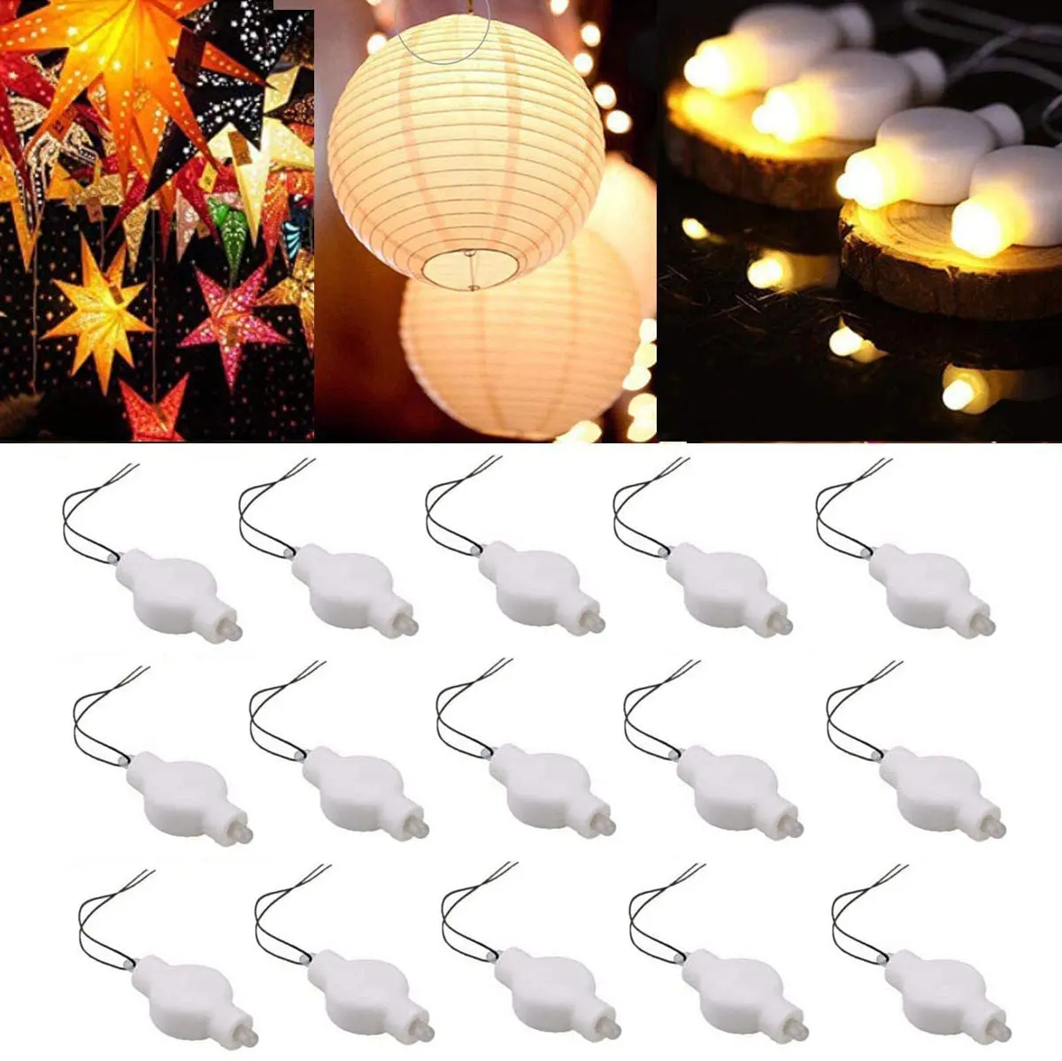 

20 Pack Small LED Lights Battery Powered for Paper Lanterns Balloons Floral for Weddings Festivals Party Decorations Diy Props