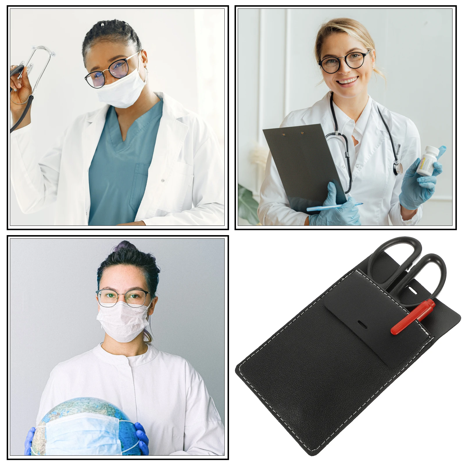 

1PC Pocket Pen Holder ganizer Pouch Black Multi Purpose Protector for Shirts Lab Coats Men Small Lightweight Gift