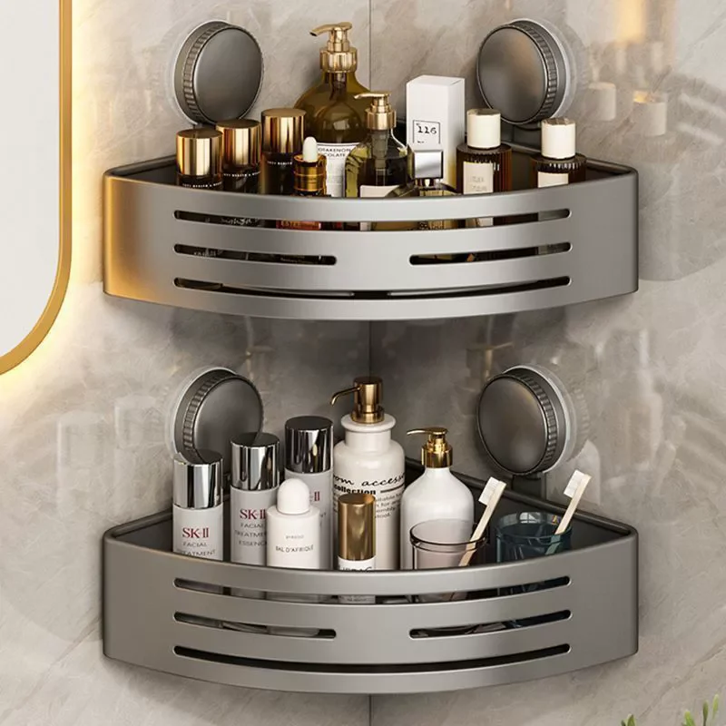 

Tuqiu без гвоздей серая полка для ванной комнаты на присоске органайзер для хранения в ванной комнате держатель угловая полка алюминиевая полка для душа для ванны