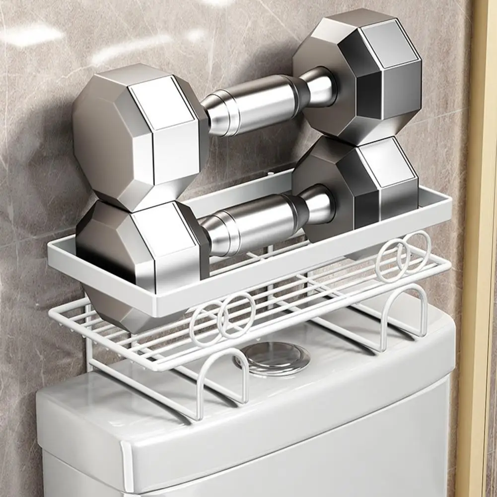 

Waterproof Toilet Storage Rack Rust-proof Bathroom Storage Shelf with Strong Load-bearing Capacity for Toilet for Punch-free