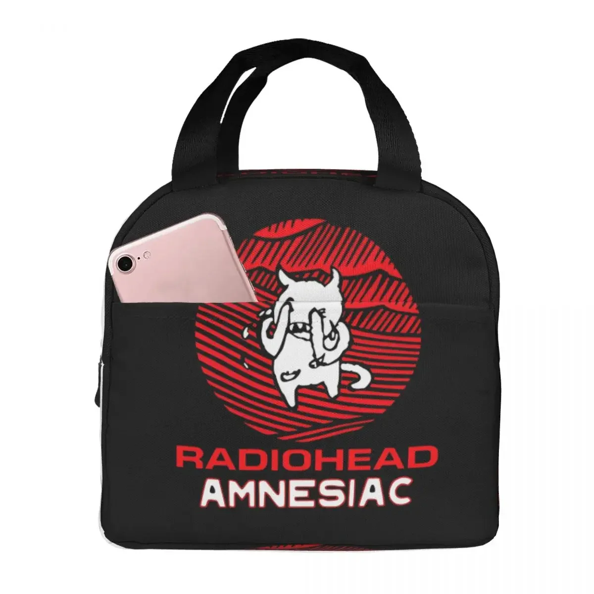 

Термосумка для обедов Amnesiac Radiohead Music Band для детей, школьная термосумка-холодильник, герметичный контейнер для еды