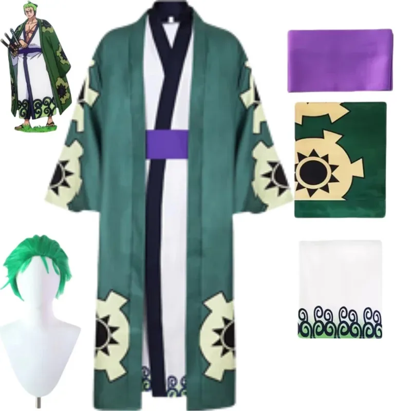

Zoro Cosplay Customes Anime Once Piece Hallowen Fantasy and Imaginary Suit Street Theater Adult Children Cospaly Male OVA