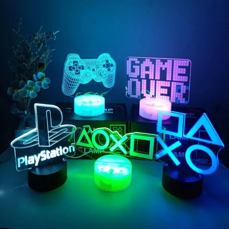 

Game 3D Night Light Esports Room PS4 Internet Cafe Bedside Bedroom Table Light Colorful Boy