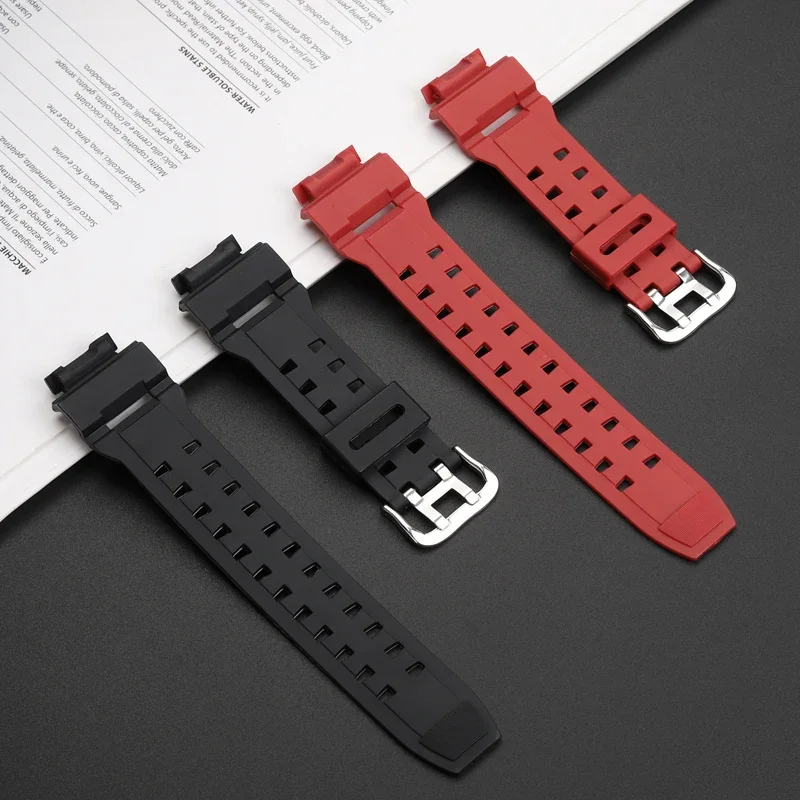 

Rubber Watch Band For Casio G Shock G-9200 GW-9200/GW9110 Series Silicone Black red Strap Waterproof Men's Bracelet Accessories