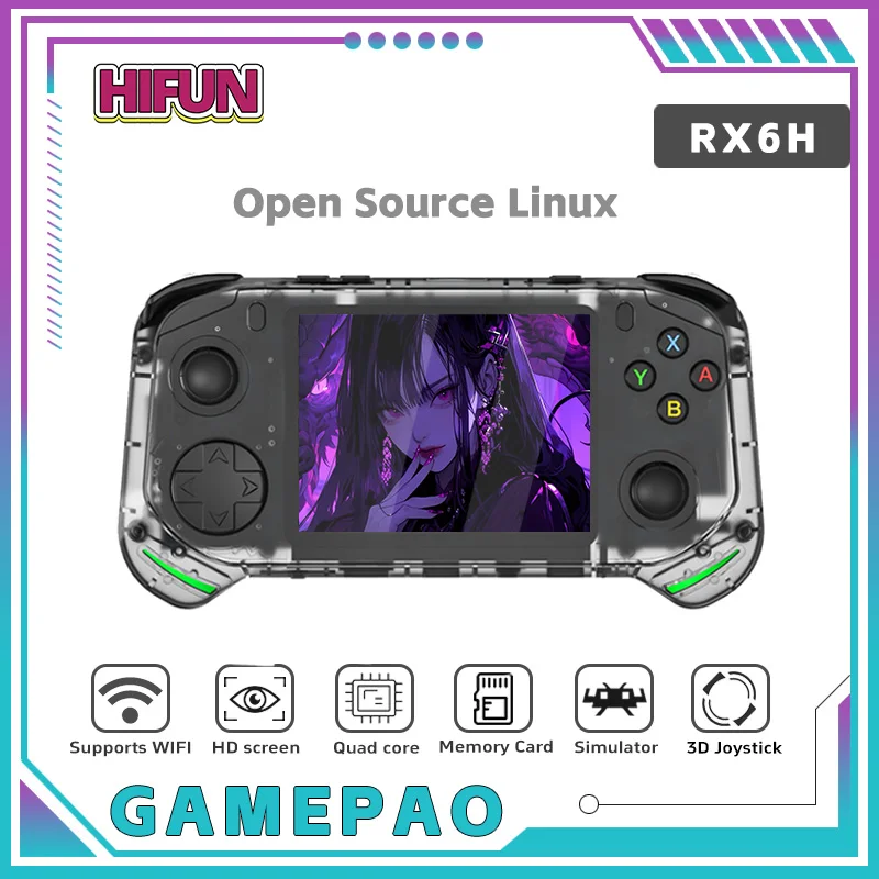 rx6h ハンドヘルドゲームのオープンソースLinuxでするアナログゲームの