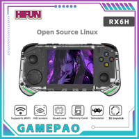 Open Source RX6H Retro Handheld Video Game Console Linux System 3.5inch IPS Screen Portable Pocket Video Player 64GB 128G Games