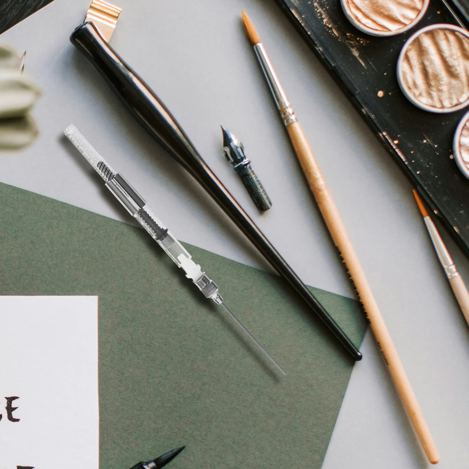 

10pcs Absorber For Fountain Refill Tool Stainless Steel Filler Converter Replacement Fountain Pen Converter Ink Absorbing Tool