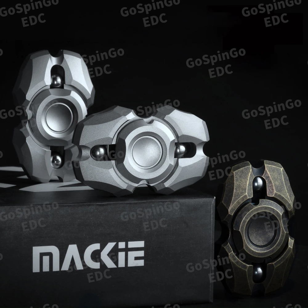 MACKIE EDC PULSE Fidget Spinner Fidget Toys For Adults Stress Relief Toy Titanium Blue Two-Bladed Fidget Spinner