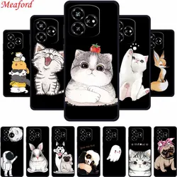 Funda For ZTE Axon 60 Lite Case Cute Cartoon Cat Black Silicone Soft Phone Case For ZTE Blade V60 Axon 60 Back Cover Case 60lite