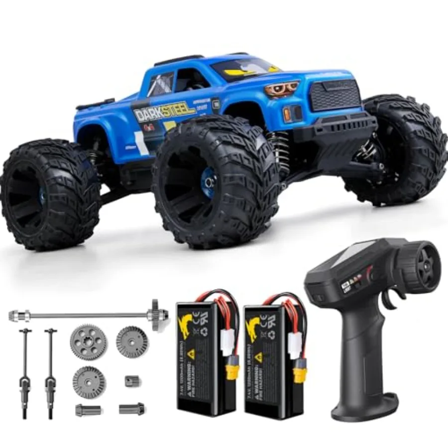 

RC car for adults, brushless motor, black, 44+ MPH speed and 4x4 off-road capability