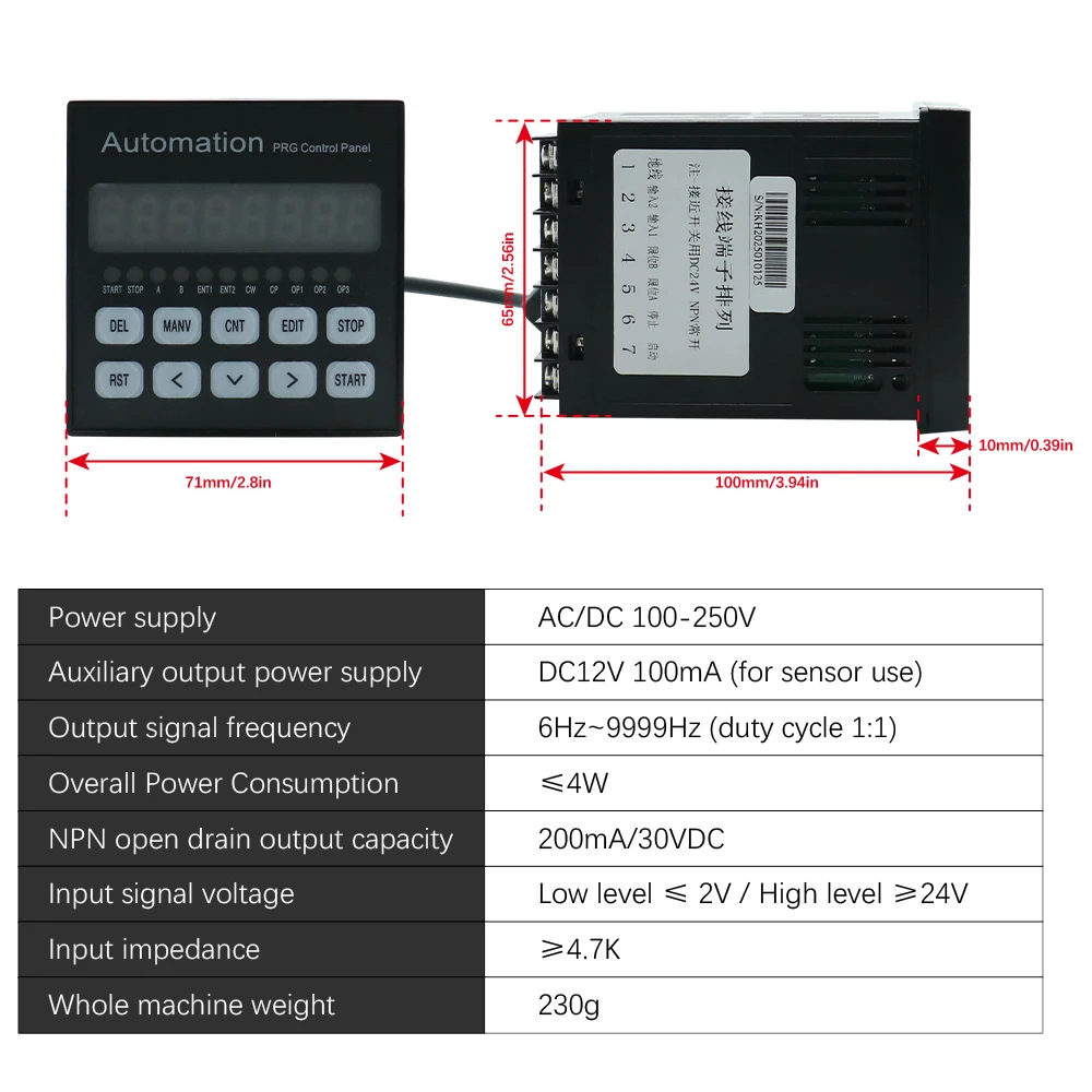 Controller motore passo-passo ad asse singolo HLTNC Controller motore passo-passo ad asse singolo KH-01 Controller motore passo-passo programmabile per CNC