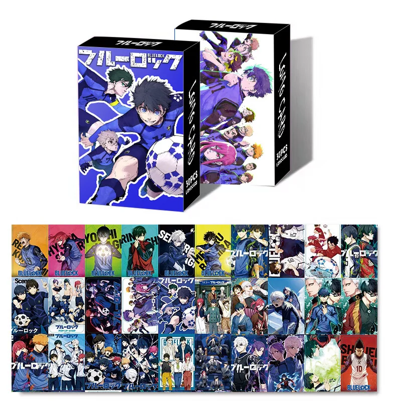 30PCS/Set Japanese Anime BLUE LOCK Isagi Yoichi Bachira Chigiri Figures Photocards LOMO Card Photocard For Fans Collection Gift