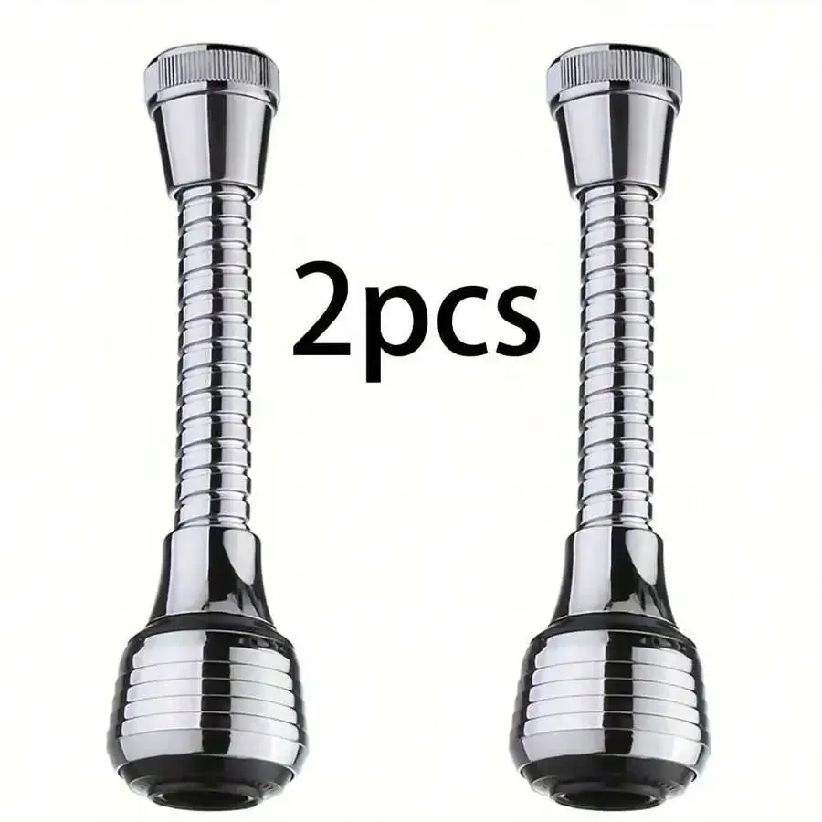 2-Piece 360 ° Rotary Faucet Extender Splash-proof design for bathroom and kitchen sinks Install without tools