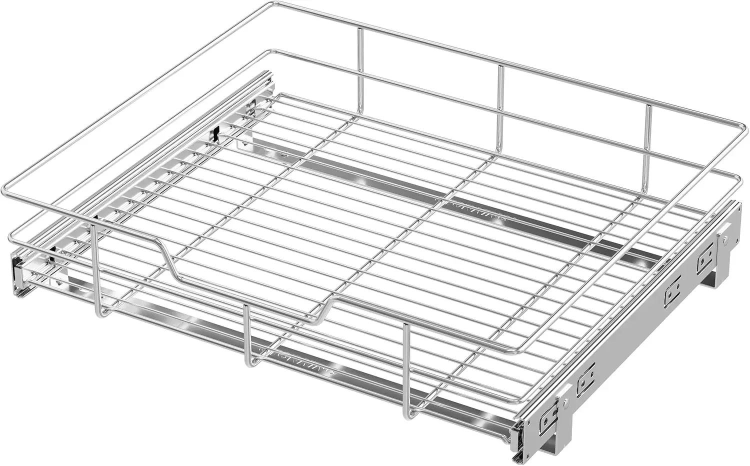 

Pull Out Cabinet Organizer 20"W x 17"D, Heavy Duty Slide Out Drawers for Kitchen, Chrome-Plated