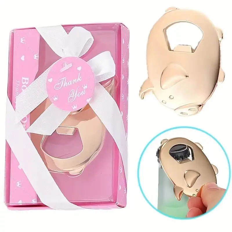 1pc Cute Piggy Portable Beer Opener Package Wedding Gifts for Guests Birthday Party Surpris Favors for Friends Bar Celebration