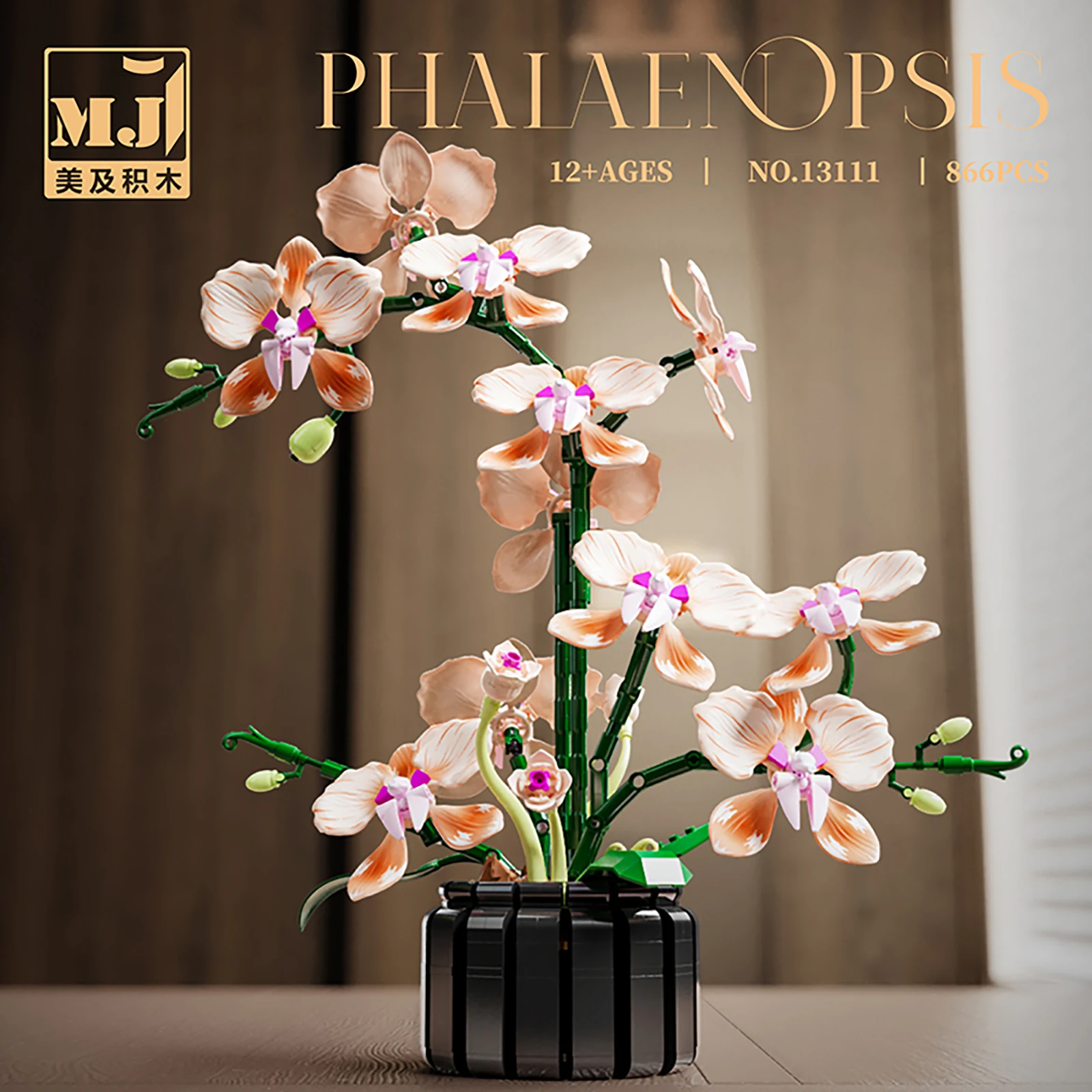Simulatie Orchideeboeket Bouwstenen Assemblagemodel Bloem Plant Ornamenten MOC Technische Bakstenen voor Meisje DIY Geschenken