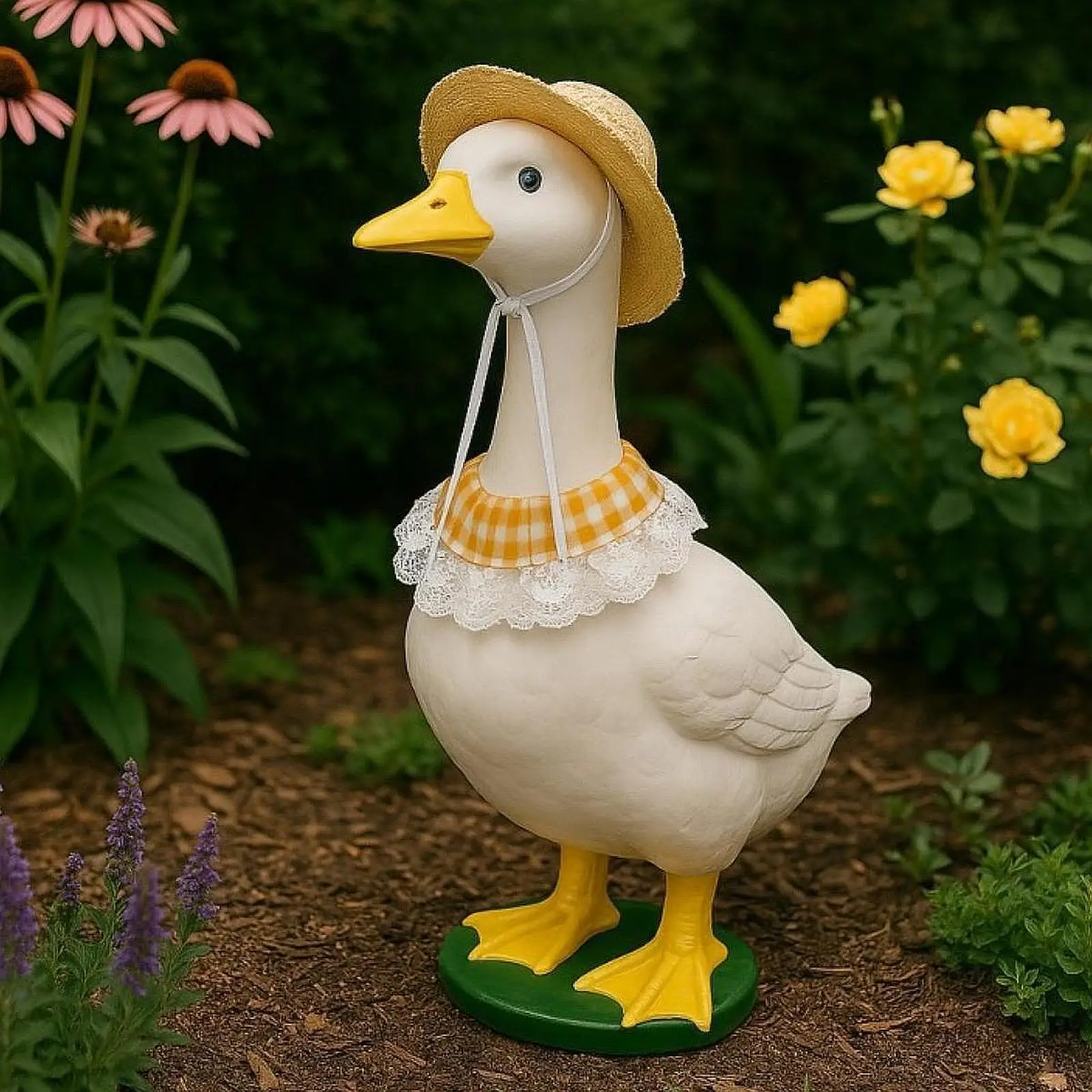 

Goose Hat Scarf Lawn Costume Decorative Bird Accessory Funny Outdoor Ornament for Garden Goose Statues