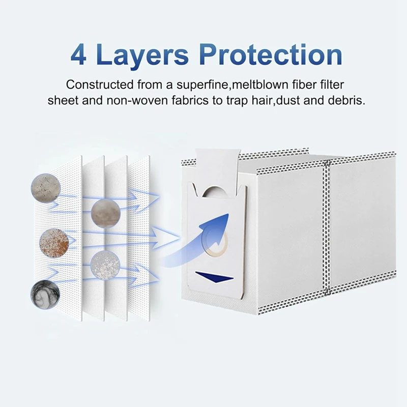 AC66 10 упаковок сменных мешков для пыли Yeedi M12 PRO + для Ecovacs DEEBOT T30 Omni T30 PRO MAX, мешки для пылесоса