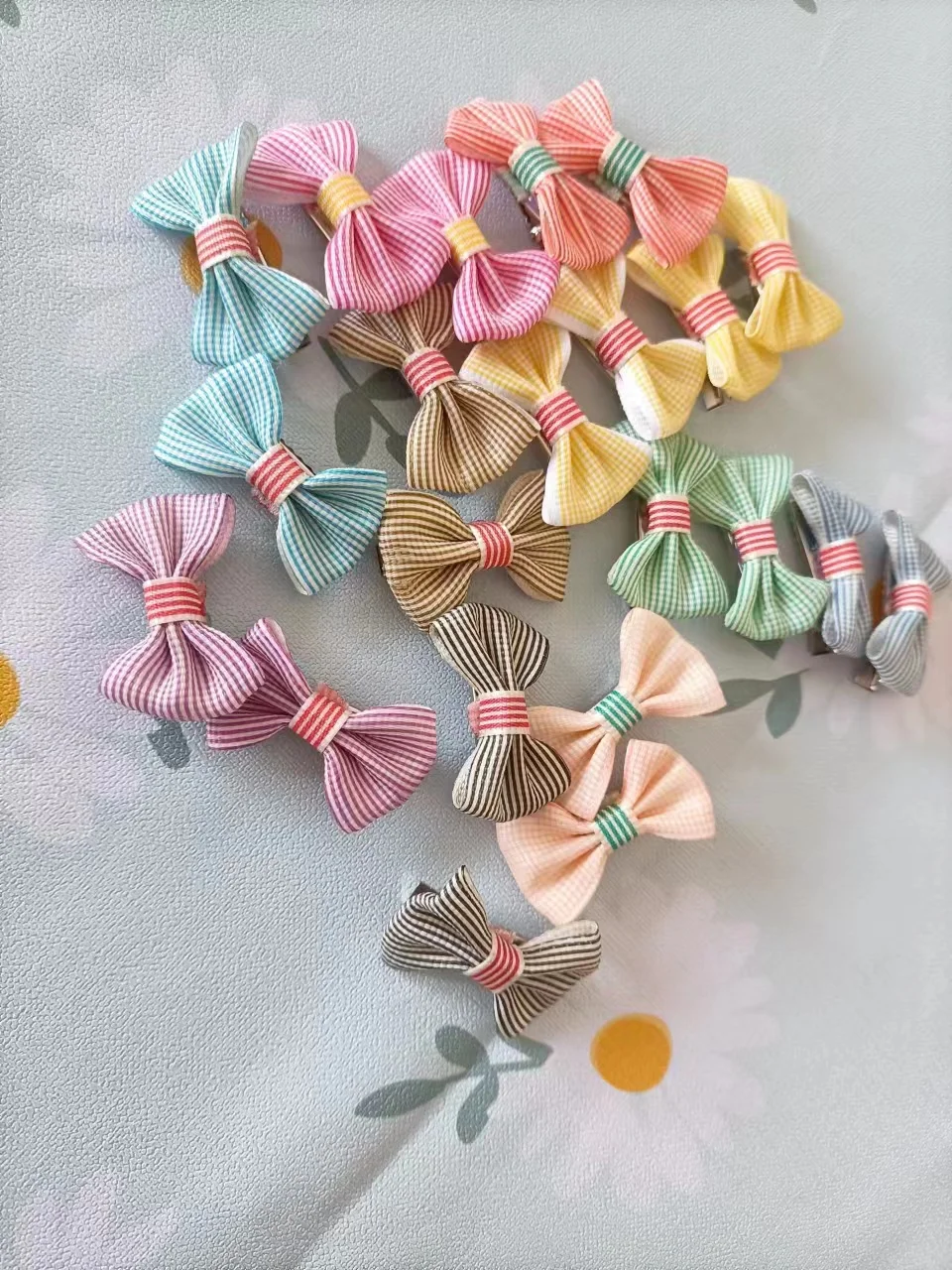 5pcs Cute Dog Hair Clips Puppy Hairpin Pet Cat Handmade Hairpin Pet Bow Hair Accessories Multicolor