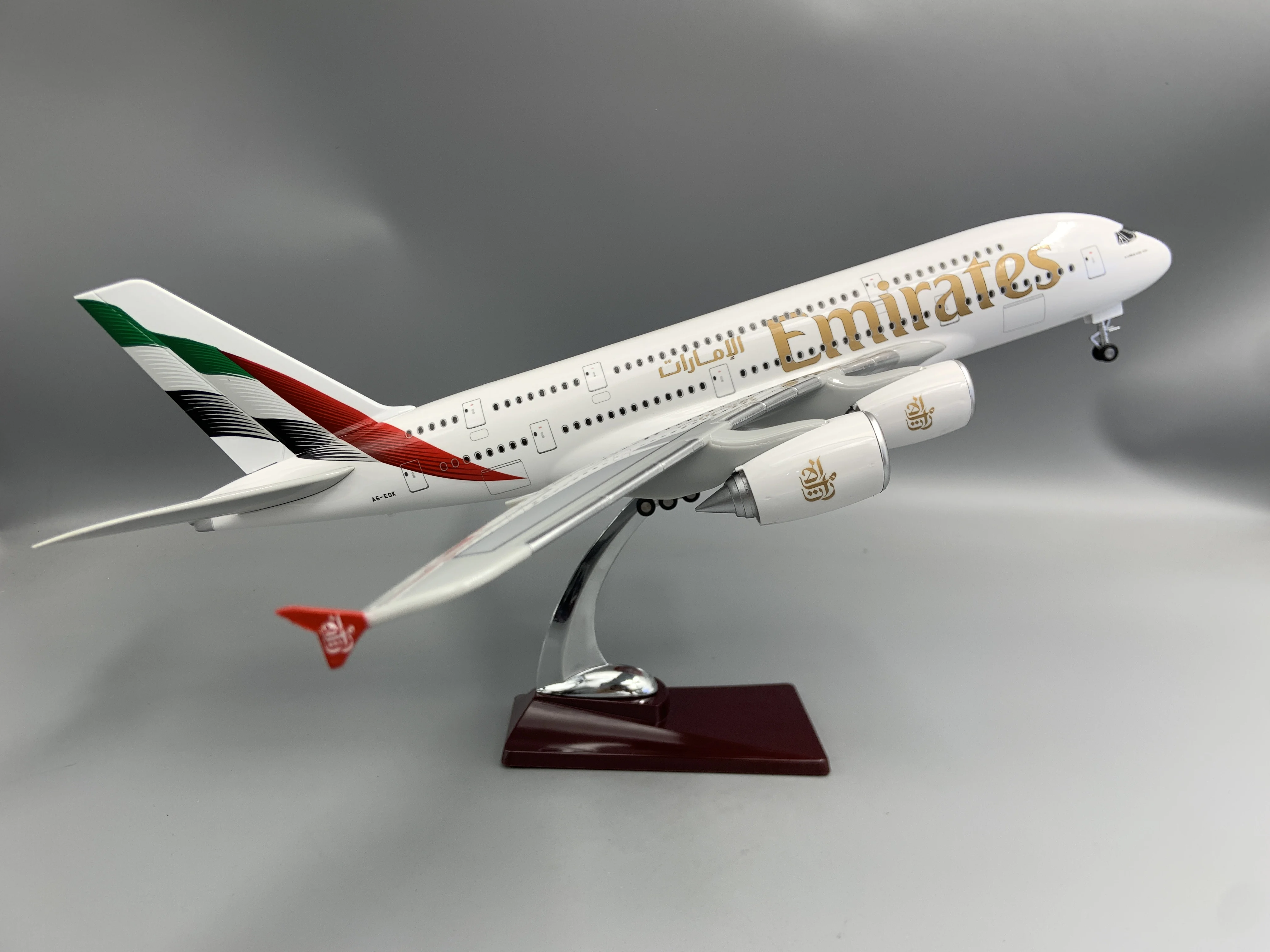 Display 47CM 1/160 Airplane Toy A380 New UAE A380 Airlines Model