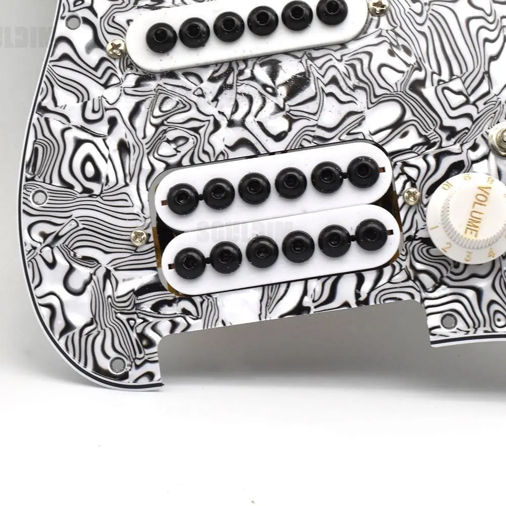 HSH 3-ply Electric Guitar Pickguard Humbucker Pickup with Single Cut Switch Umbrella Screw Prewired Scratchplate Assembly