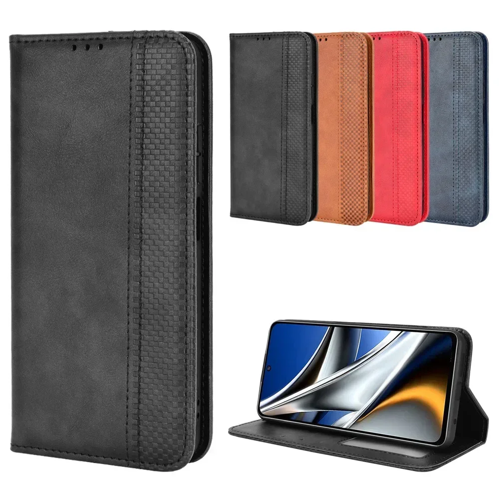 For Infinix Smart 8 X6525 Retro Flip Case Leather Wallet Book Holder Luxury Magnet Full Cover For Infinix Smart8 Phone Bags