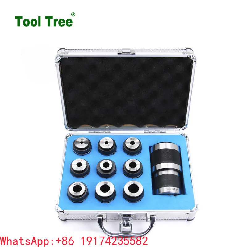 High Precision ISO/JIS Standard 40Cr Material Tapping Collet M5-M30 Capacity 9PCS Tapping Chucks Set Overloading Machine