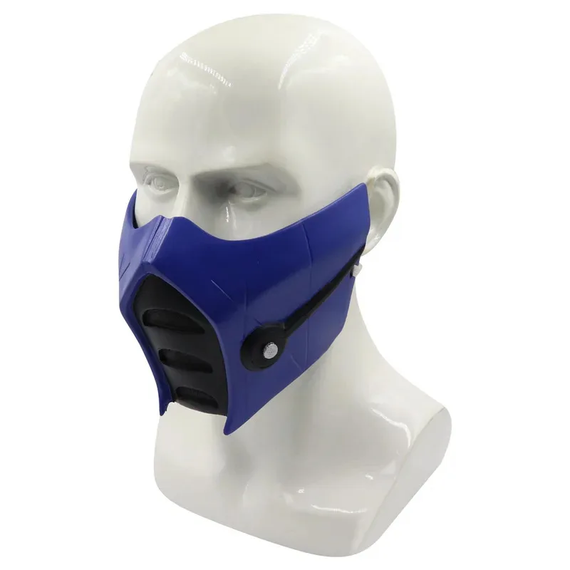 قناع الراتنج القتالي الواقعي من بريكس، قناع وجه MK Scorpion، قناع بدون درجة، مناسب لحفلات الهالوين وعيد الميلاد #4
