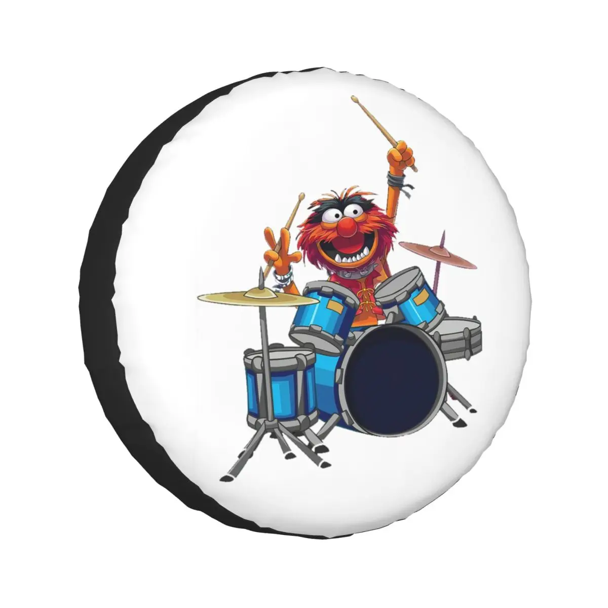 

Animal Drummer The Muppets Show Spare Tire Cover for Jeep SUV RV 4WD Trailer 4x4 Wheel Protector Covers 14" 15" 16" 17" Inch