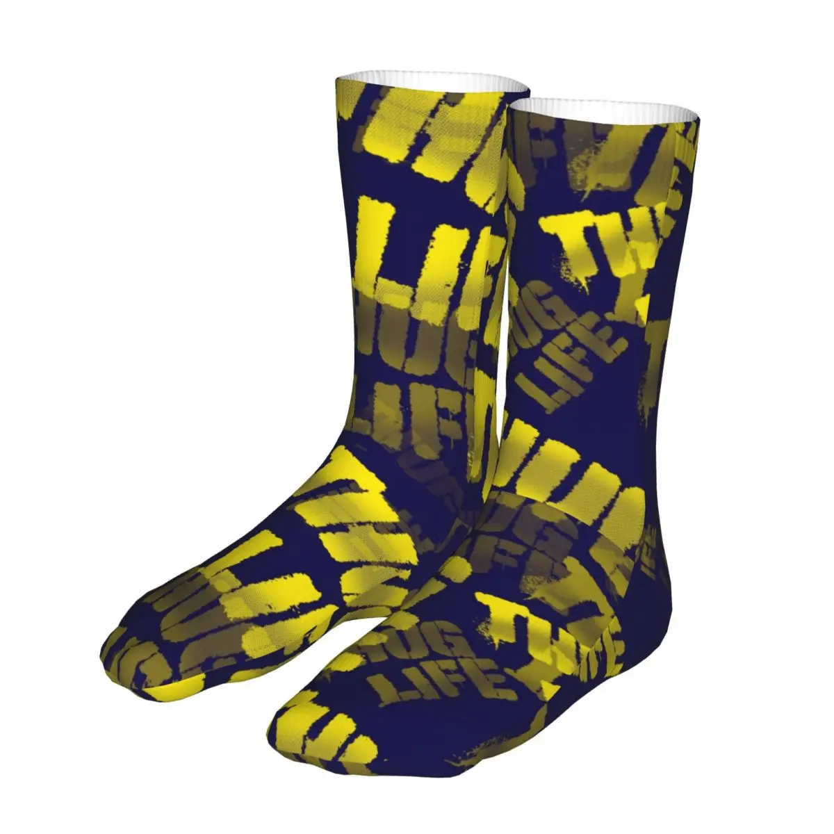 Men Sport Thug Life Words Socks Cotton Compression Women Socks