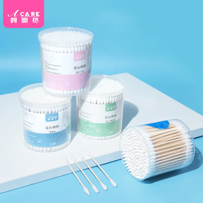 Cotton swab/daily use/canned A1-cotton swab for ear cleaning double-ended ear digging cotton swab round head makeup remover