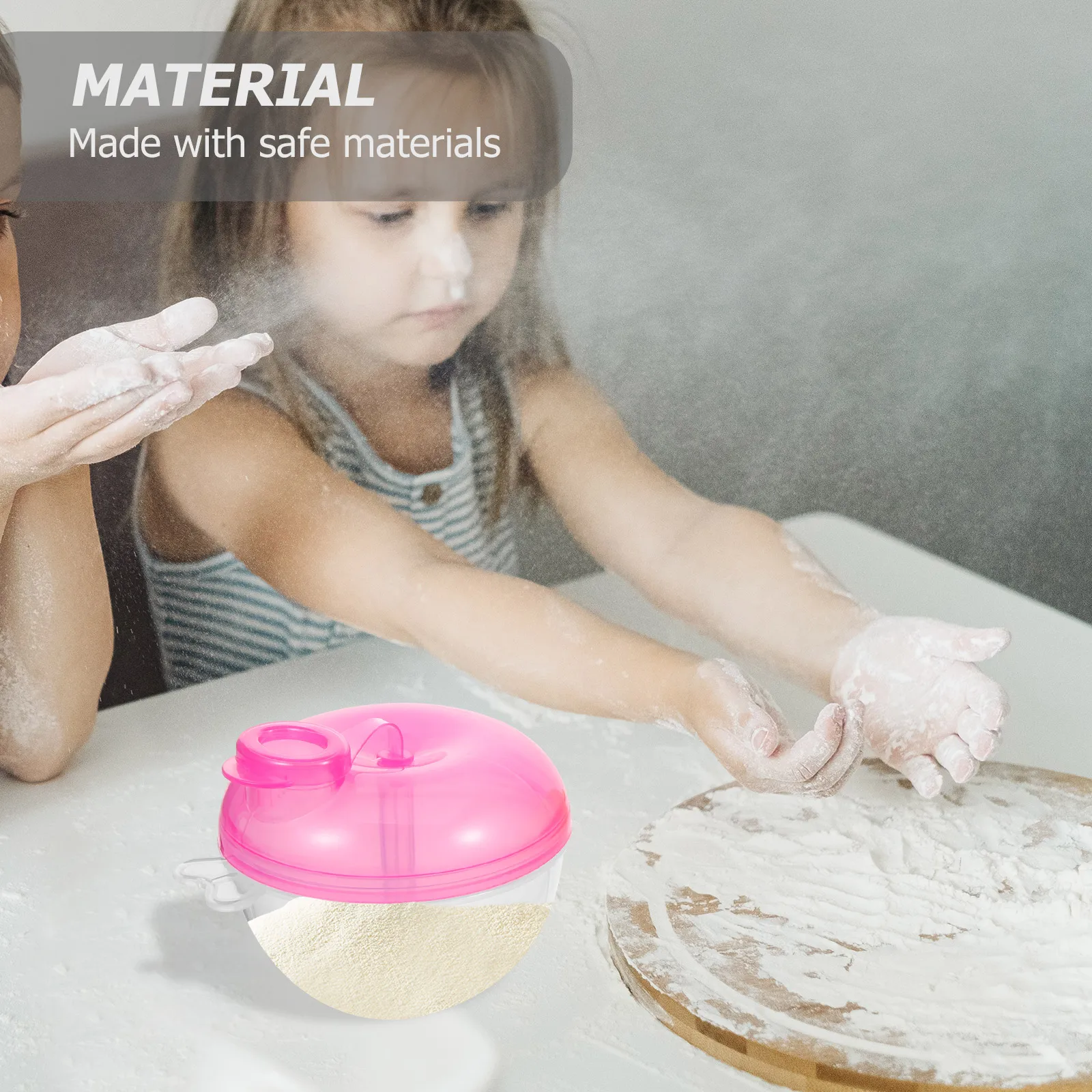 Distributeur de formule, boîte de lait en poudre, conteneur de stockage rose jaune 3 compartiments, étui alimentaire Portable d'alimentation 2 pièces