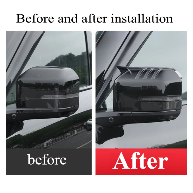 For BYD TI7 2025-2026 (Fangchengbao Ti7): Door Mirror Cover Trim - ABS Peel & Stick Protector, No Removal