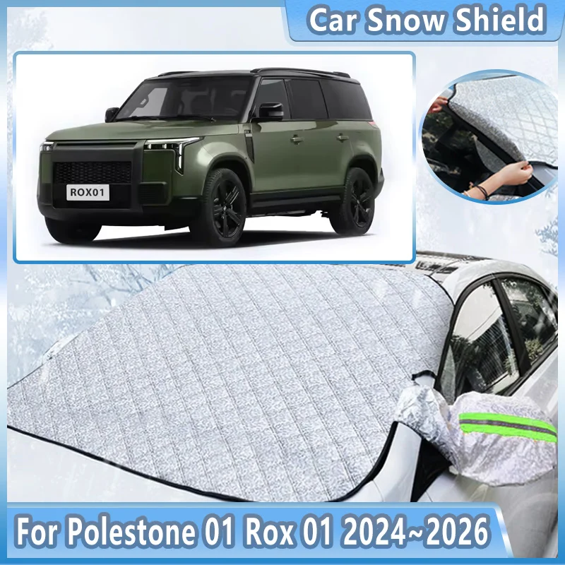 

Car Snow Rain Shield For Polestone 01 Rox 01 2024 2025 2026 Front Windshield Anti-frost Cover Shade Protection Auto Accesories