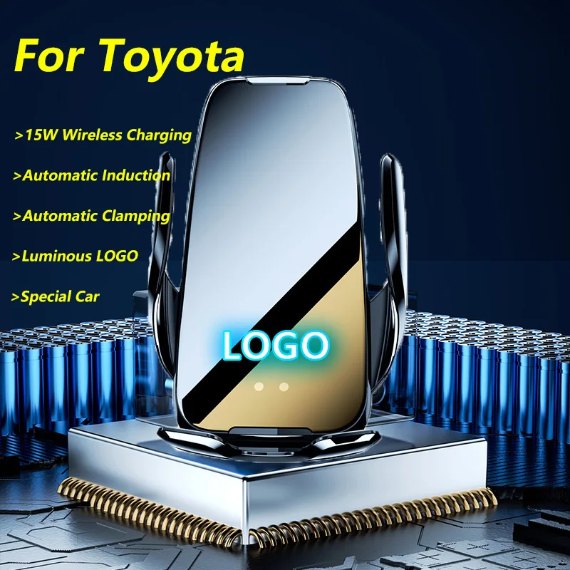 

For Toyota CHR LZOR RAV4 Carola Alphard 15W Mobile Phone QI Wireless Charging Holder In Car Air Vent Mount Bracket Fast Charging