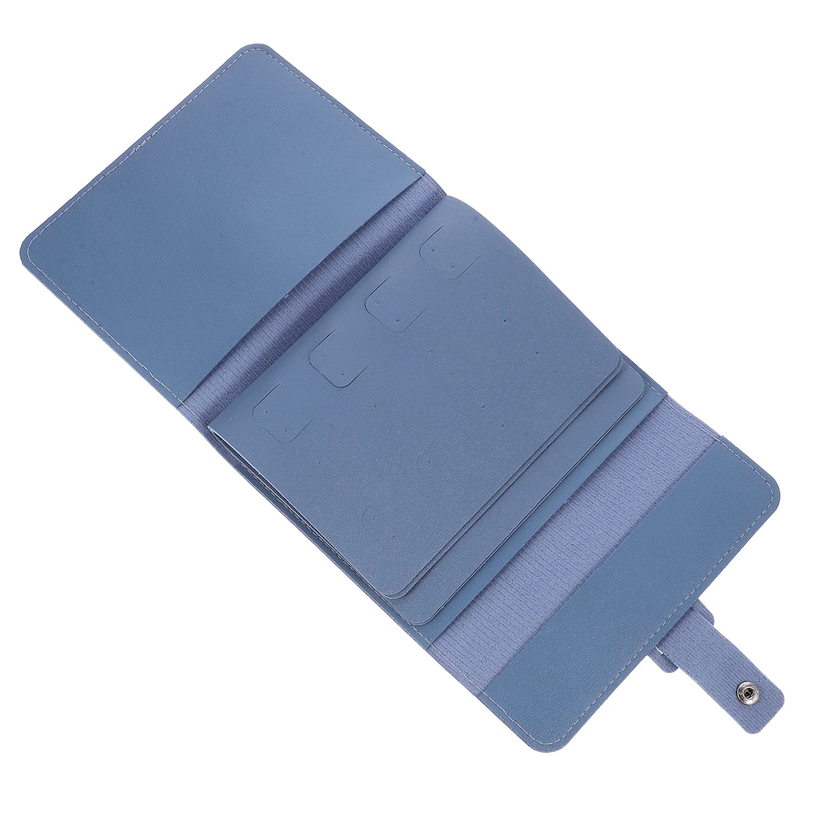 منظم مجوهرات السفر من البولي يوريثان، حقيبة تخزين القرط، حقيبة مجوهرات صغيرة قابلة للطي، حامل محمول للسفر ورحلة العمل