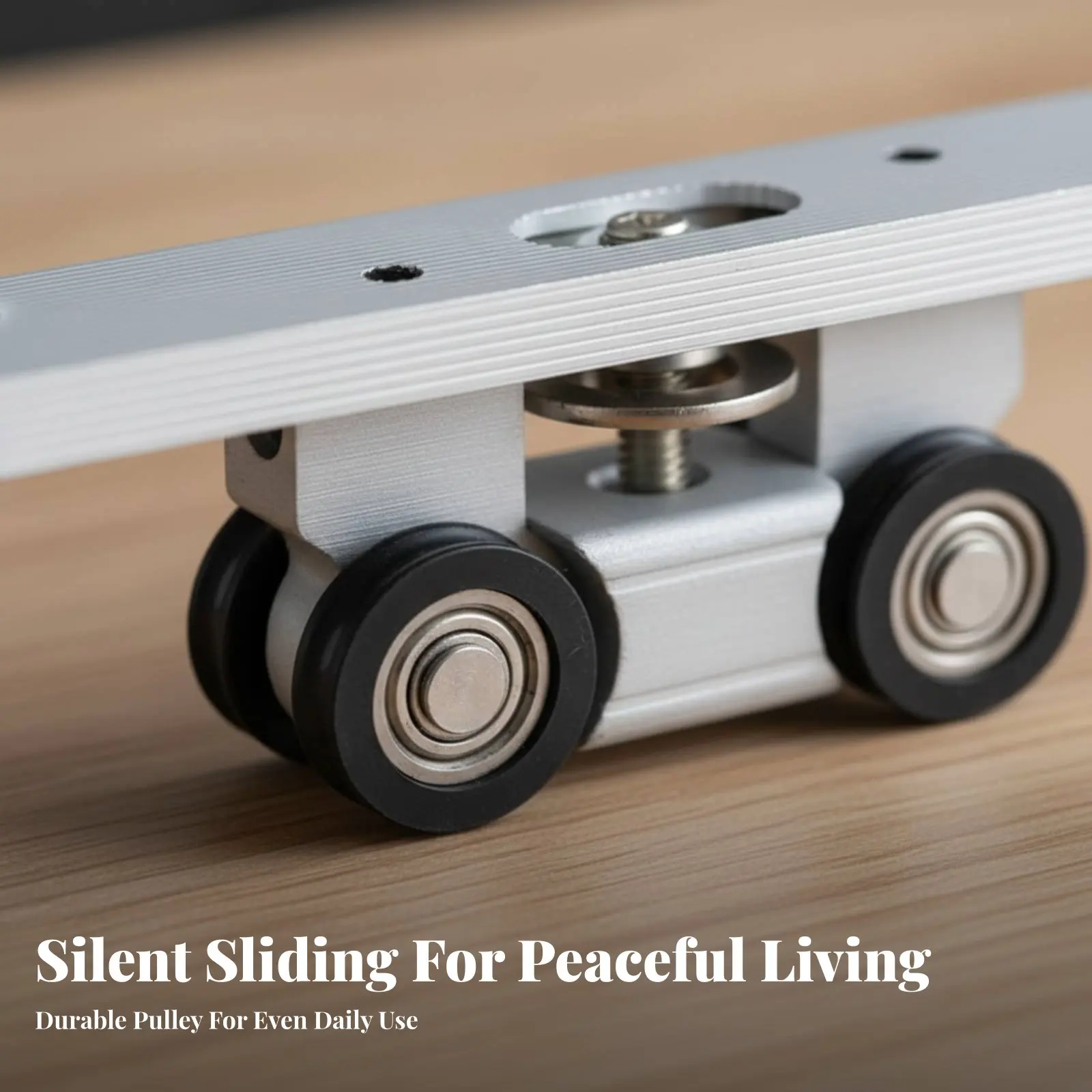 

Double-Direction Sliding Door Hardware Quiet Function Damping Hanging Door Wheel Effortless Glide Anti-Collision for Kitchen