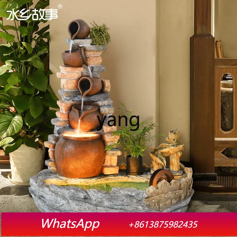 

LMMM courtyard garden flowing water ornament landscaping rockery fountain big fish pond yard landing landscape