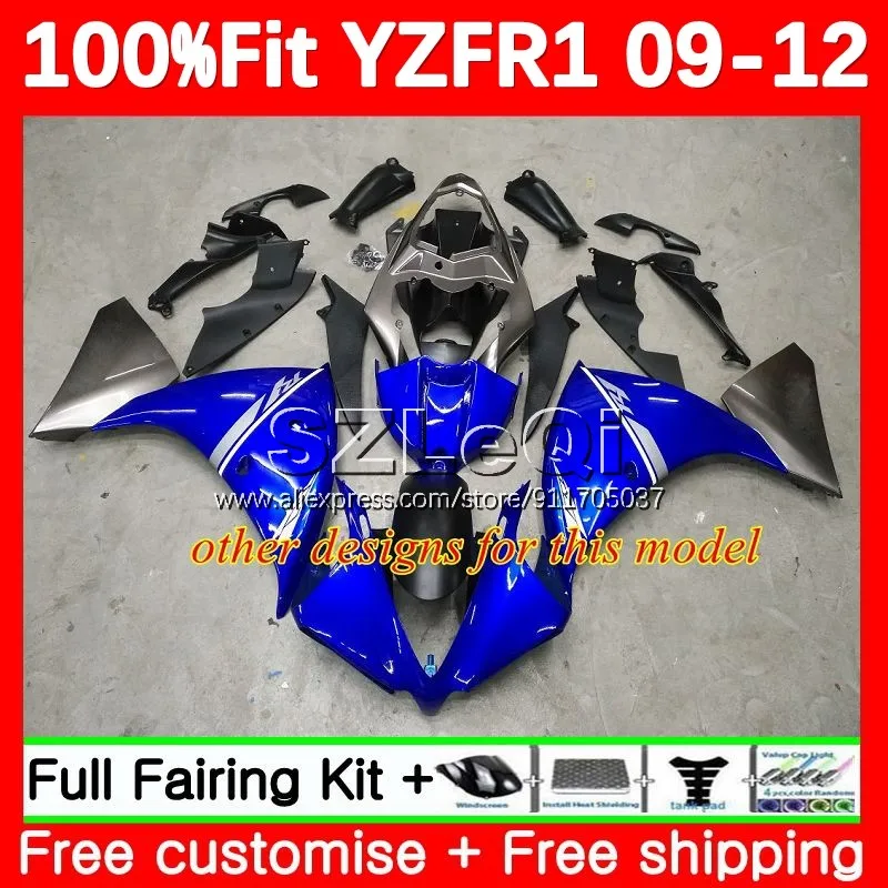 Injection Body For YAMAHA YZF R1 R 1 YZF1000 YZFR1 09 10 11 12 Yellow Black 133No.19 YZF-1000 YZF-R1 2009 2010 2011 2012 Fairing