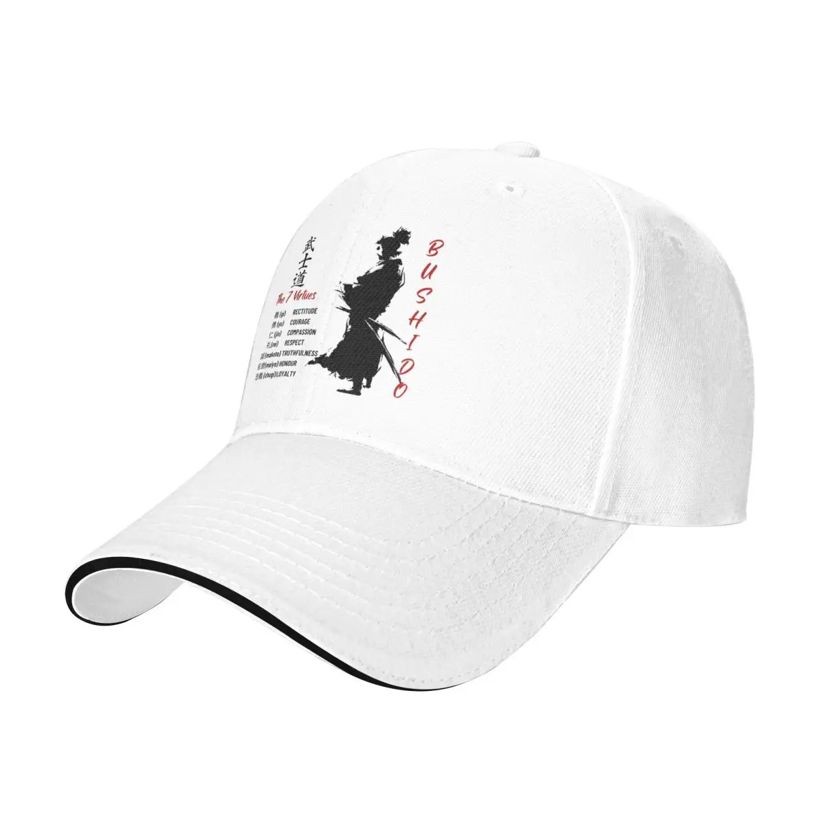 Baseball Caps Bushido Code Japanese Meiyo Kanji Calligraphy Samurai Fans Gifts Casquette Unisex Outdoor Summer Hats